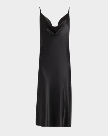 Christine Lingerie Sleeveless Cowl-Neck Silk Nightgown