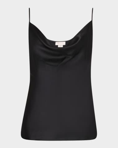 Christine Lingerie Cowl-Neck Silk Cami