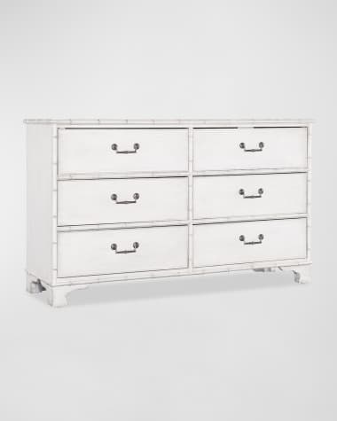 Hooker Furniture Charleston White 6-Drawer Dresser