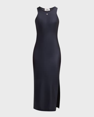 Coperni Round-Neck Slit-Hem Midi Tank Dress