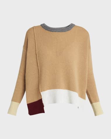 Marni Patchwork Cashmere Crewneck Sweater