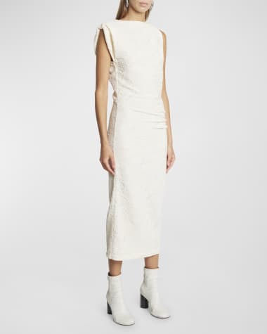 Isabel Marant Franzy Gathered Sleeveless Midi Dress