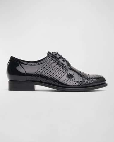 The Office of Angela Scott Mr. Arthur Perforated Patent Derby Lace-Up Shoes