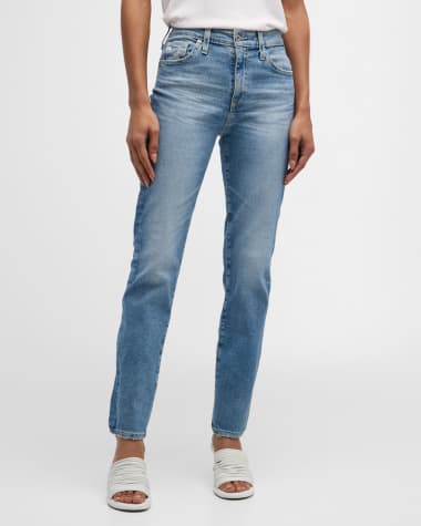 AG Jeans Mari High-Rise Slim Straight Jeans