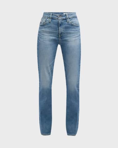 AG Jeans Mari High-Rise Slim Straight Jeans