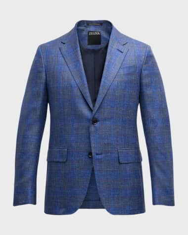 ZEGNA Men's Plaid Wool-Blend Sport Coat