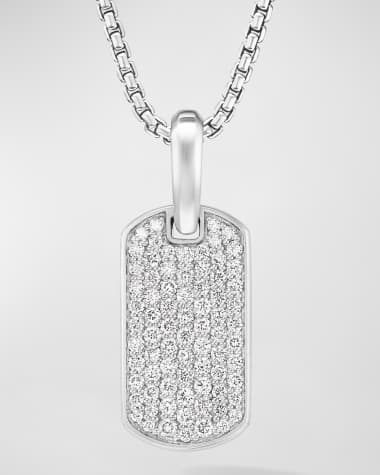 David Yurman 21mm Men's Chevron Tag Pendant in Silver