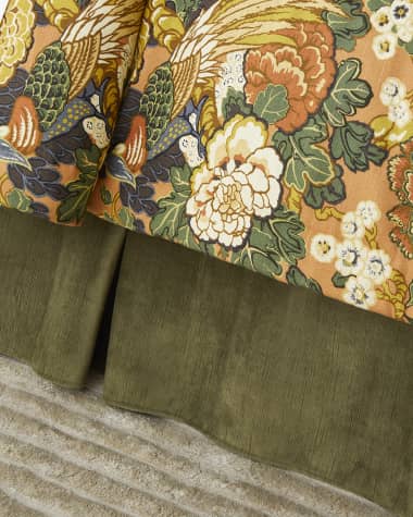 Sherry Kline Home Bryson Velvet Box Pleat Bed Skirt, KING