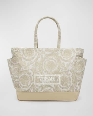 Versace Barocco Jacquard Diaper Tote Bag