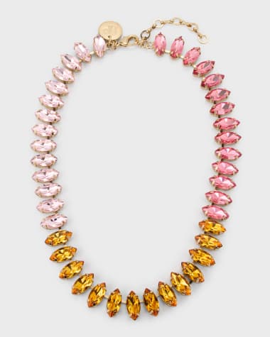 Rebekah Price Emilie Aurora Crystal Goldtone Necklace