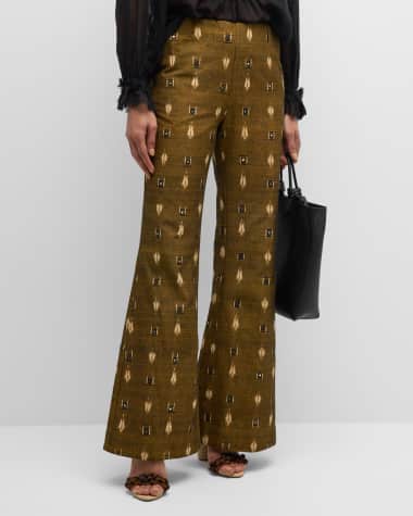 Alix of Bohemia Charlie Ikat Mirror Flare Pants