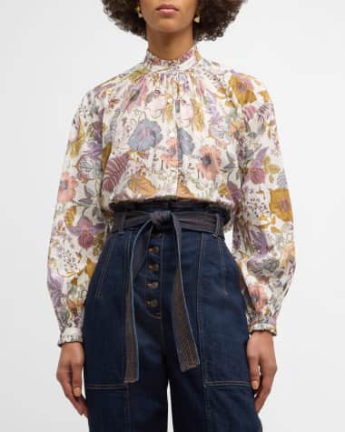 Alix of Bohemia Poet Long-Sleeve Faded Eden Blouse