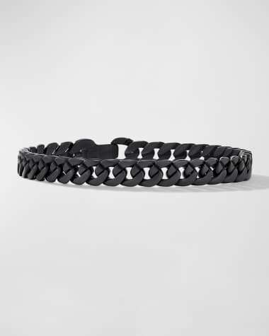 David Yurman Men's Curb Chain Bracelet in Black Titanium, 8mm