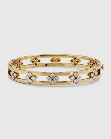 Roberto Coin 18K Yellow Gold Diamond Love in Verona Bangle