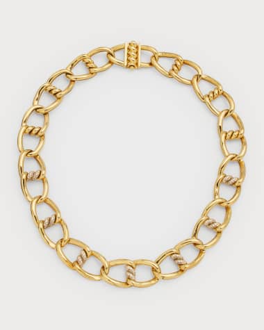 Roberto Coin 18K Cialoma Collar with Diamond Twist