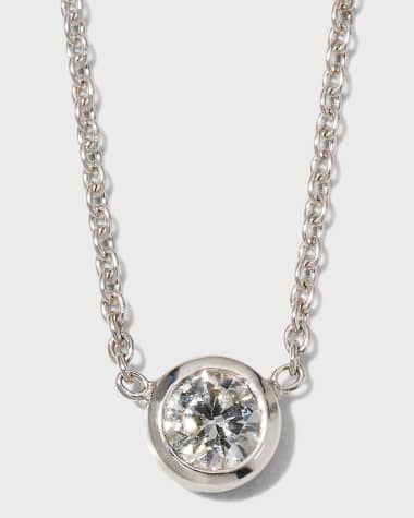 Roberto Coin 18K Gold Single Diamond Bezel Necklace