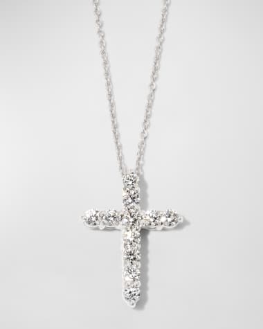 Roberto Coin 18K Diamond Cross Necklace, 17x13mm