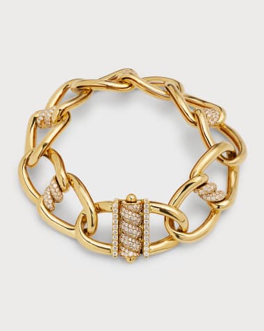 Roberto Coin 18K Cialoma Bracelet with Diamond Twist and Clasp