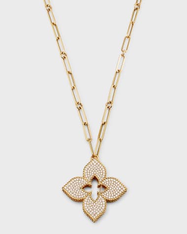 Roberto Coin 18K Yellow Gold Venetian Princess Diamond Necklace, 33"L