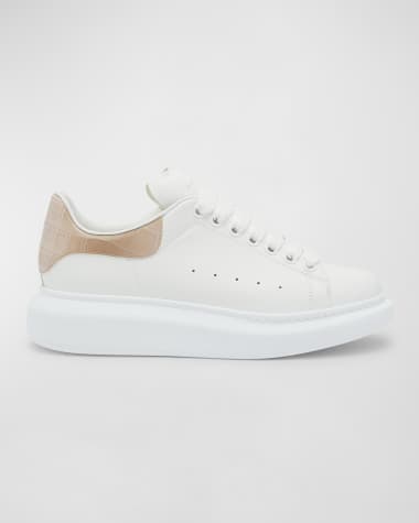 White and gold alexander mcqueen sneakers sale