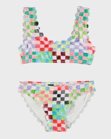 Molo Girl's Nolina Scallop-Trim Bikini, Size 3T-6