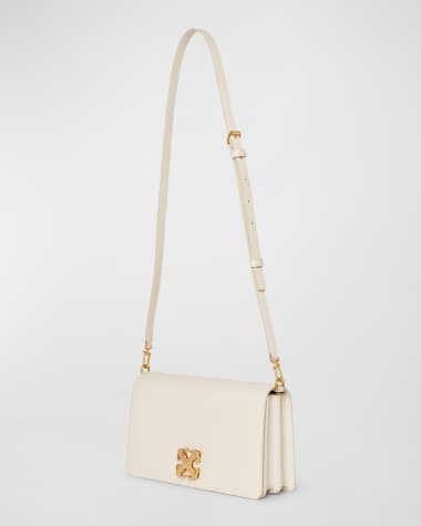 Off-White Jitney 1.7 Flap Leather Crossbody Bag