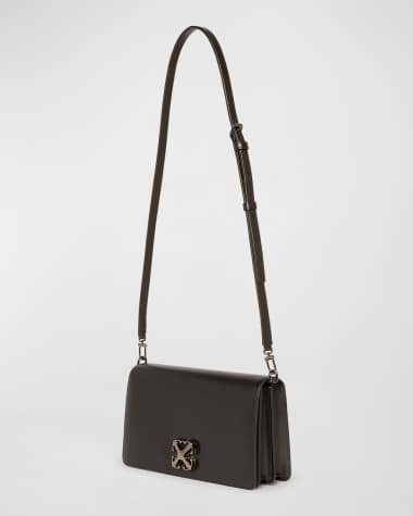 Off-White Jitney 1.7 Flap Leather Crossbody Bag