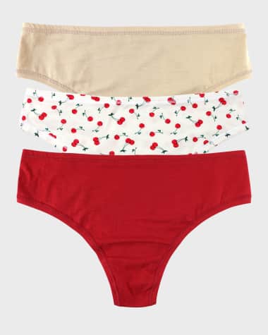 Hanky Panky 3-Pack PlayStretch Natural-Rise Thongs