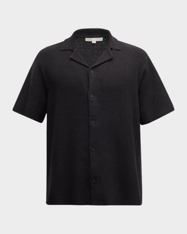 Onia Men's Cotton Textured Camp Shirt