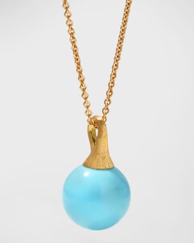 Marco Bicego 18K Africa Turquoise Pendant Necklace