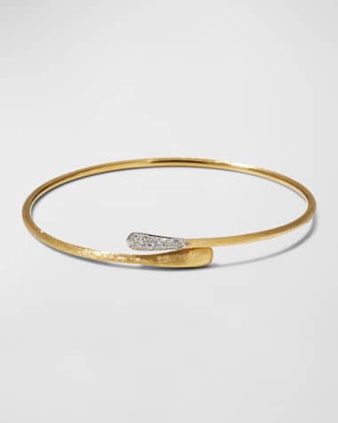 Marco Bicego Lucia 18K Gold Hugging Bangle with Diamonds