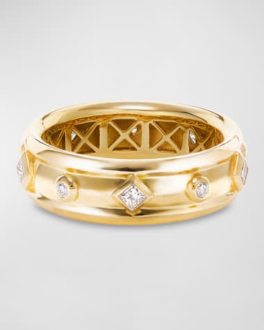 David Yurman 18k Modern Renaissance Ring w/ Diamonds