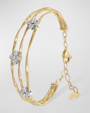 Marco Bicego Marrakech Onde 18k Yellow and White Gold 3-Strand Bracelet