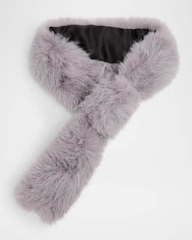 Surell Accessories Faux Fur Pull-Through Scarf