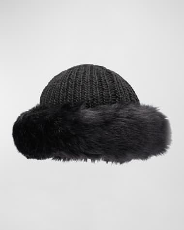 Surell Accessories Kate Knit Beanie with Faux Fur Cuff