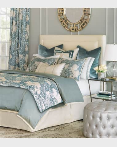 Eastern Accents Yves Glimmer Super King Duvet Yves Glimmer Super Queen Duvet Velda Ocean Euro Sham