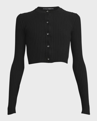 Dolce&Gabbana Ribbed Button-Front Crop Cardigan