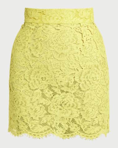 Dolce&Gabbana Floral Lace Mini Skirt