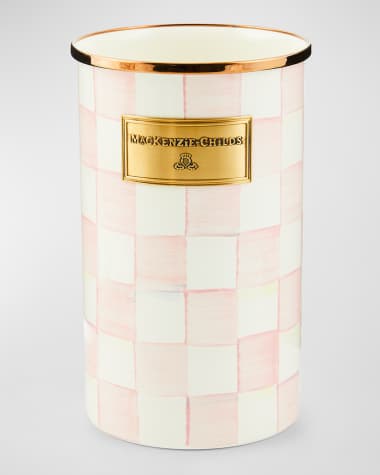 MacKenzie-Childs Rosy Check Enamel Utensil Holder