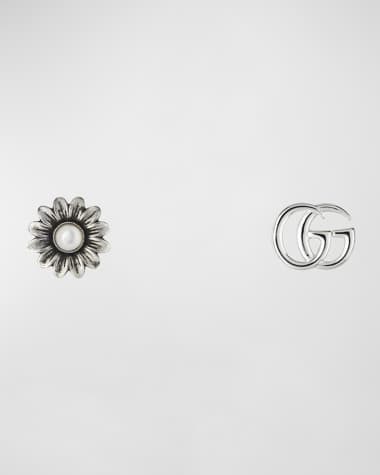 Gucci GG Marmont Flower Sterling Silver & Pearl Stud Earrings