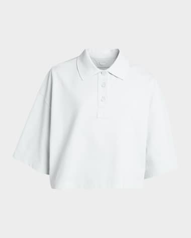 Bottega Veneta Oversized Crop Polo Shirt