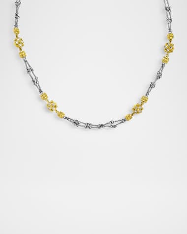 Stambolian Two-Tone Gold Double-Link Hand Made Chain Necklace