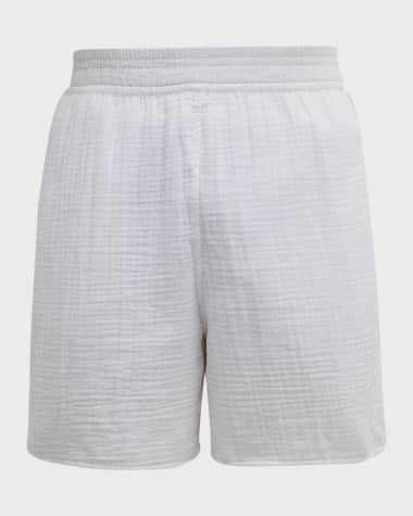 TRUE TRIBE Men's Textured Cotton Lounge Shorts
