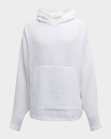 TRUE TRIBE Men's Oversized Textured Cotton Hoodie