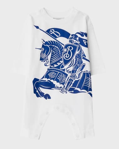 Burberry Kid's Casey EKD Printed Coverall, Size 3M-12M