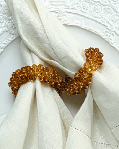 Arte Italica Crystal Napkin Rings, Set of 4