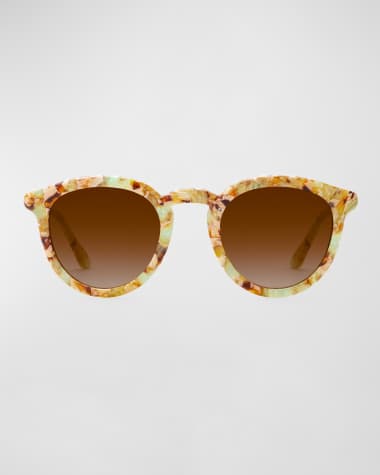 KREWE Collins Acetate Round Sunglasses