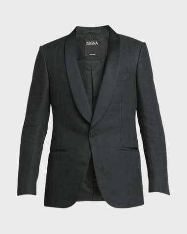 ZEGNA Men's Shawl-Collar Linen Tuxedo
