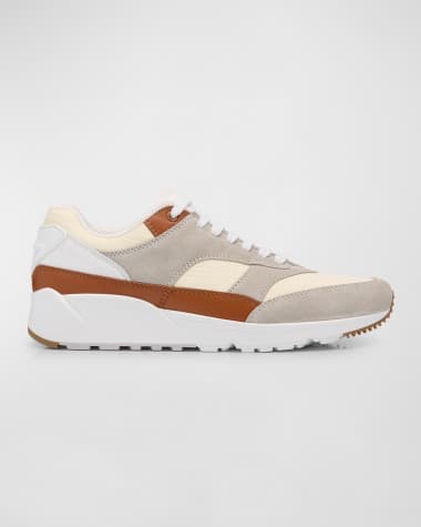 Saint Laurent Men's Bump 15 Nylon and Leather Low-Top Sneakers