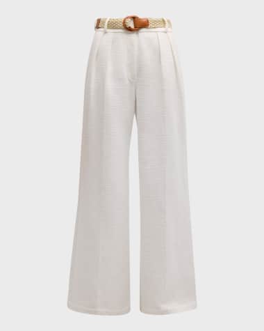 Zimmermann August Pleated Wide-Leg Pants